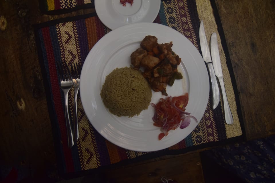 Breakfast, lunch and dinner served