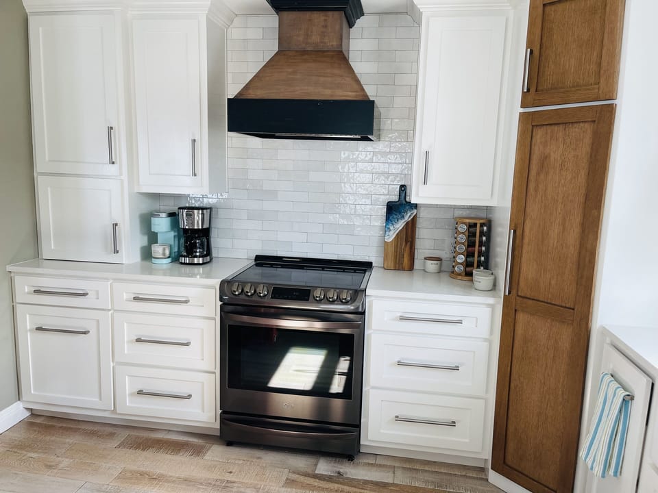 Gourmet kitchen.