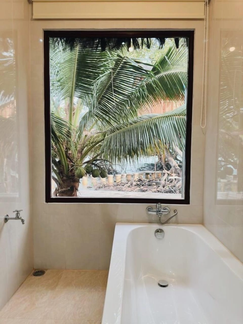Shower, hair dryer, slippers, bidet