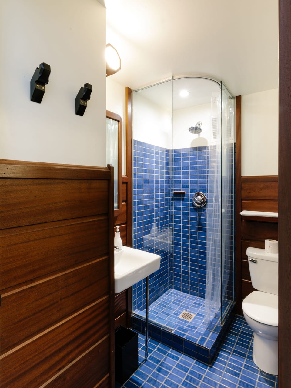 Shower, eco-friendly toiletries, hair dryer, towels