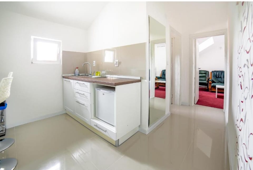 Comfort Apartment | Private kitchenette | Electric kettle, cleaning supplies