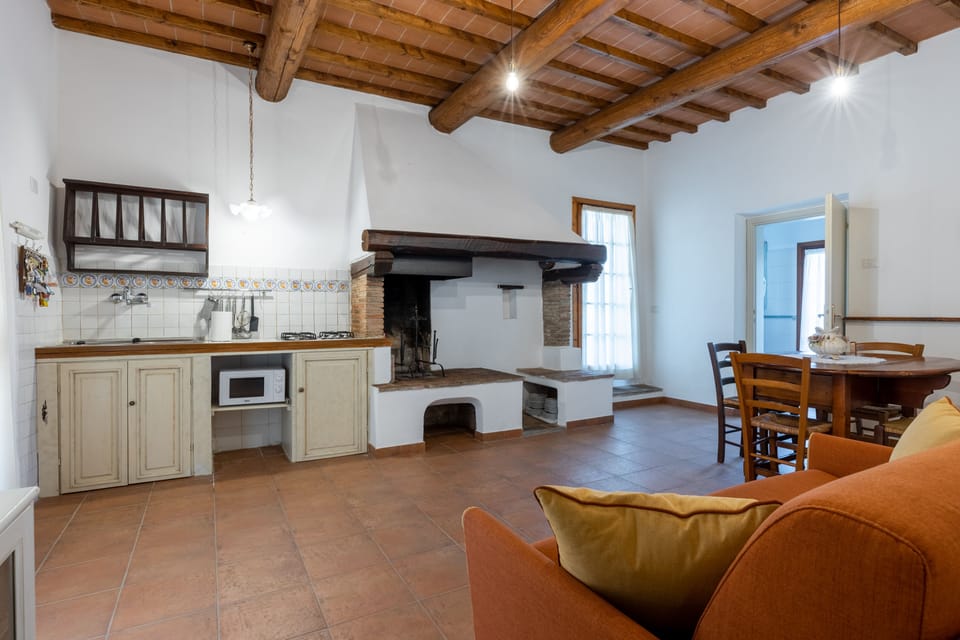 Classic Apartment, Patio, Hill View | Private kitchen | Fridge, highchair, cookware/dishes/utensils, cleaning supplies