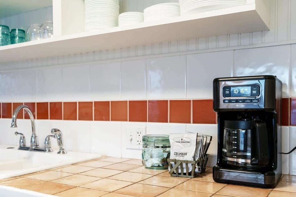 We provide an assortment of coffee (regular and decaf), tea, and plenty of creamer. 