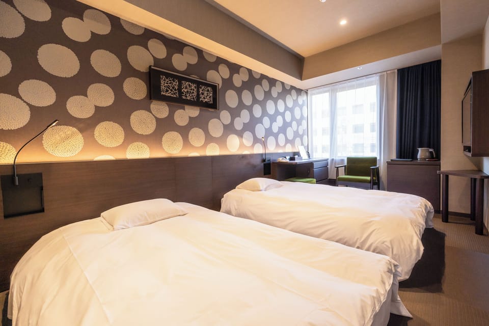 (New Building) Japanese Modern Twin (20sqm), Non Smoking | In-room safe, iron/ironing board (on request), WiFi (free), bed sheets