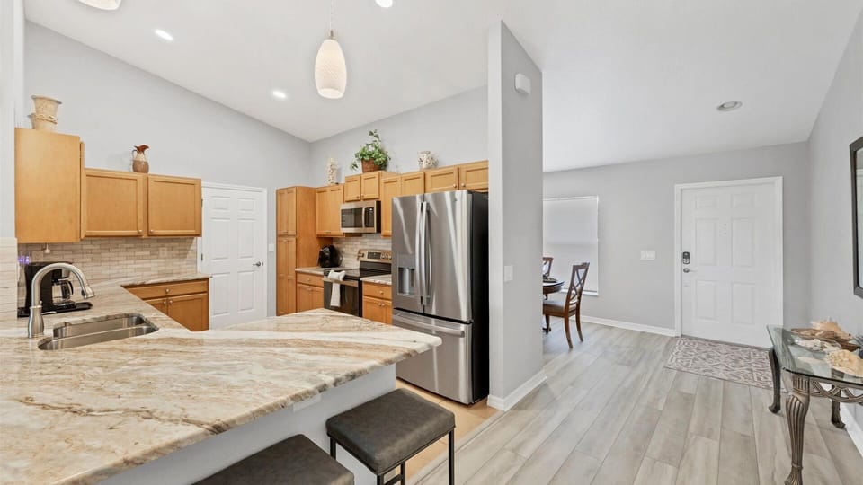 Bright kitchen space