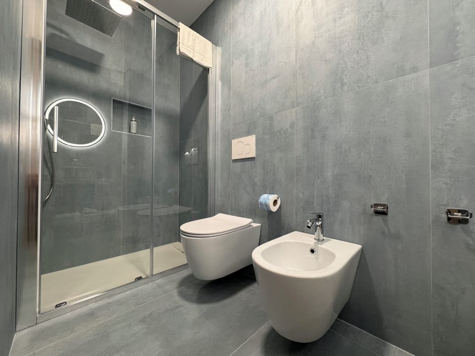 Shower, rainfall showerhead, hair dryer, bidet