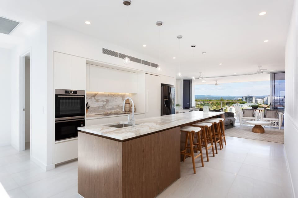 Luxury Villa | Private kitchen | Coffee/tea maker, full-size fridge, microwave, oven