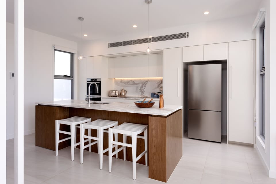 Luxury Villa | Private kitchen | Coffee/tea maker, full-size fridge, microwave, oven