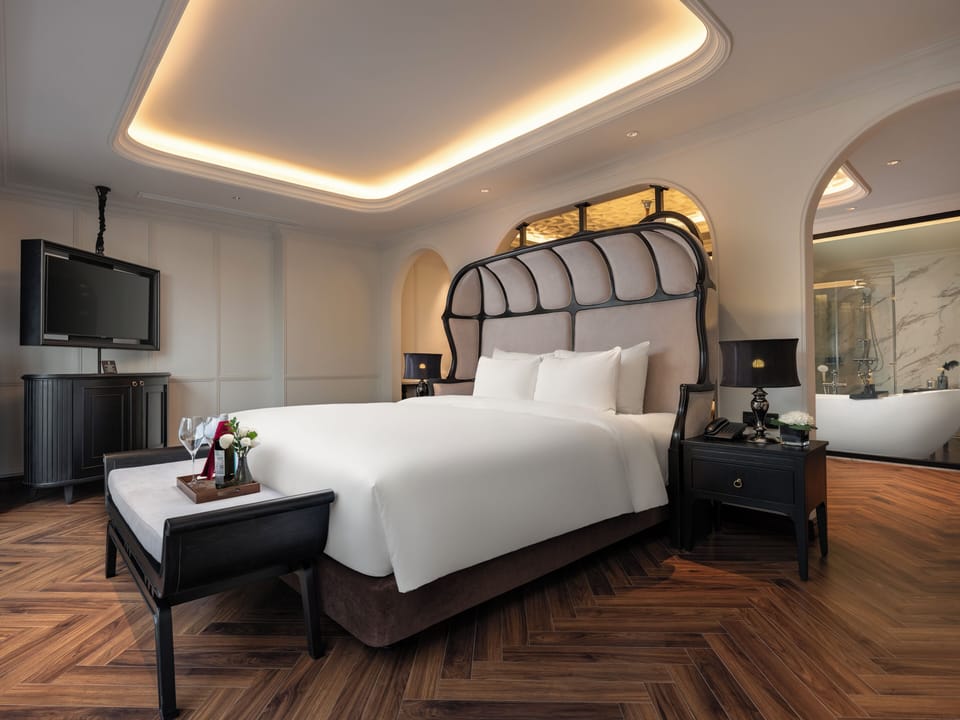 Premium bedding, down comforters, memory foam beds, minibar