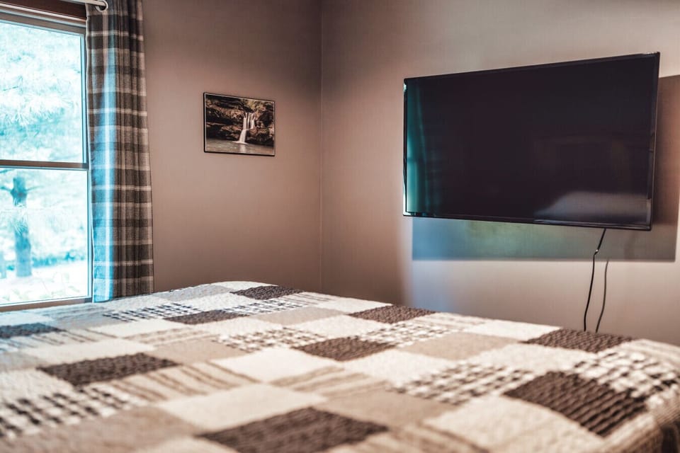 The master bedroom also comes with a smart TV.