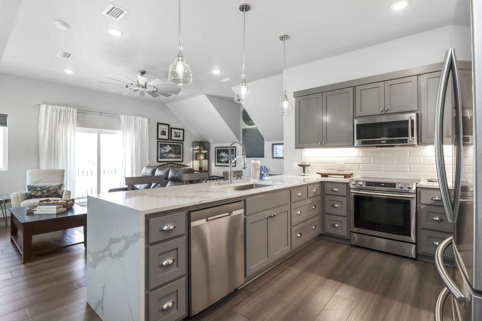 View of Studio Living Space from Kitchen