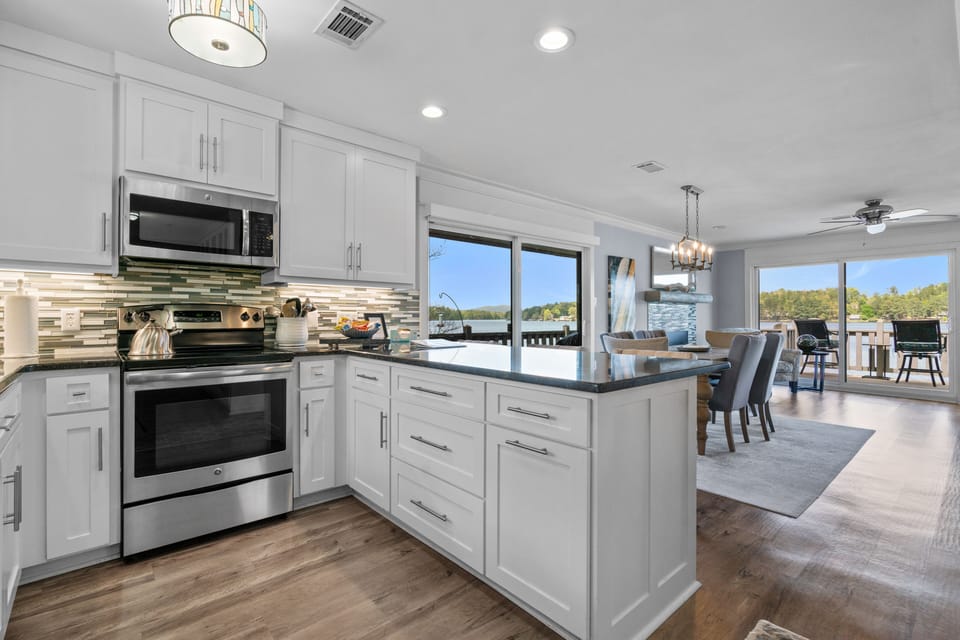 The kitchen is well-equipped and spacious!