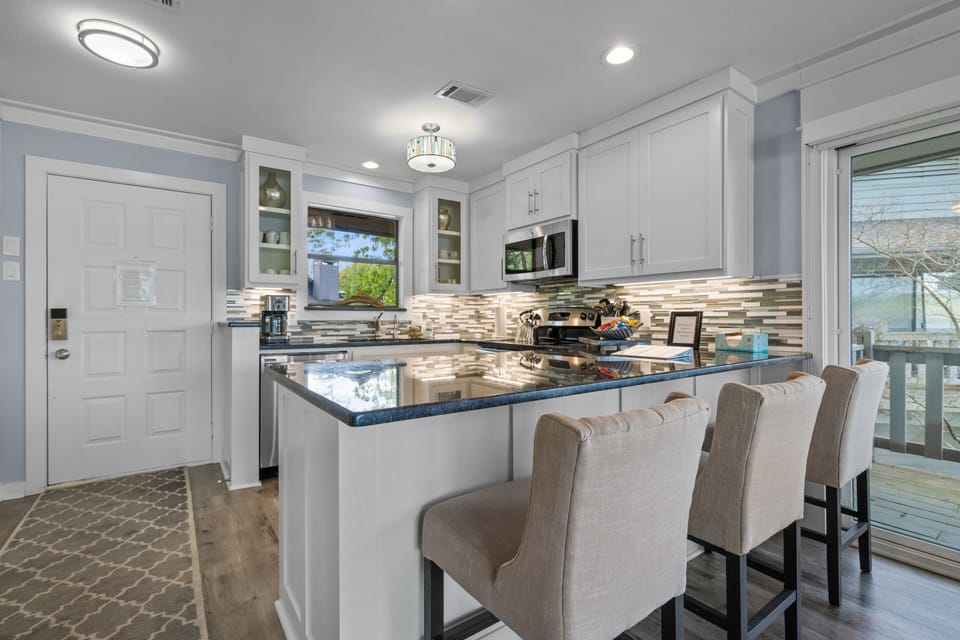 This is half of the kitchen, the other half is on the other side of the door!