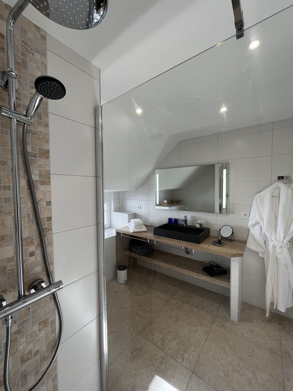 Suite, Private Bathroom, Mountain View | Bathroom | Shower, hair dryer, bathrobes, towels