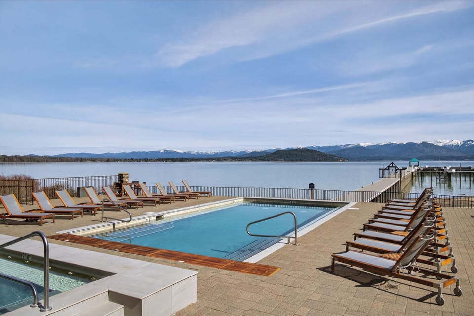 Outdoor hot tub and heated pool just steps from your condo. Open year round. 