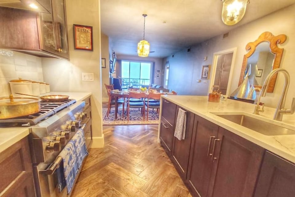 The Chef has a great view of all the action