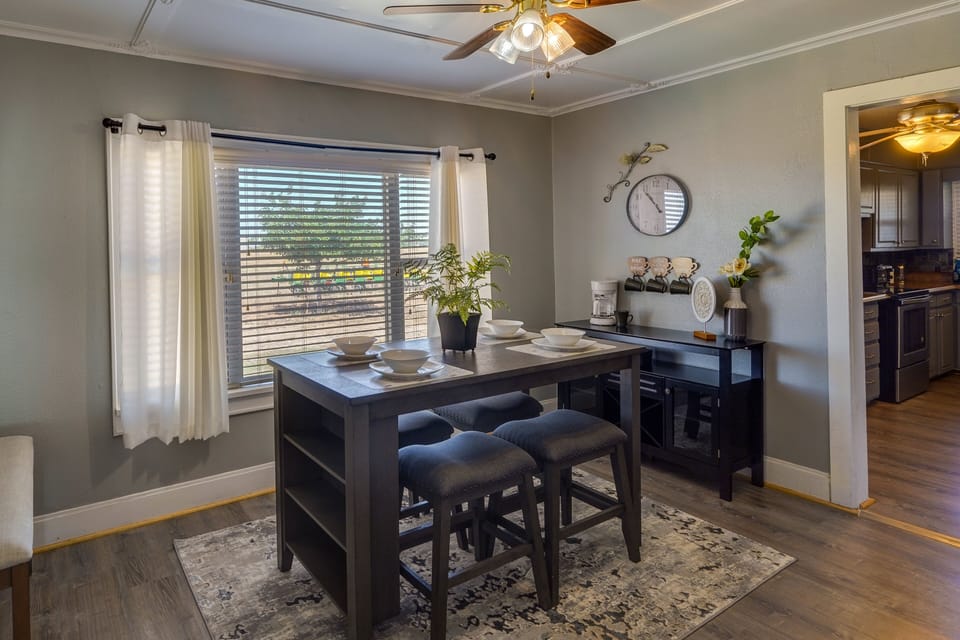 Dining Room | Dishware & Flatware | Trash Bags & Paper Towels | Coffee Maker