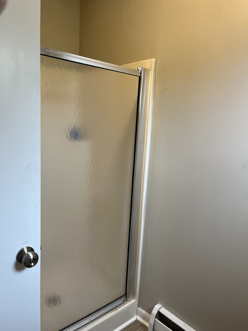 Stand up shower in the master bedroom