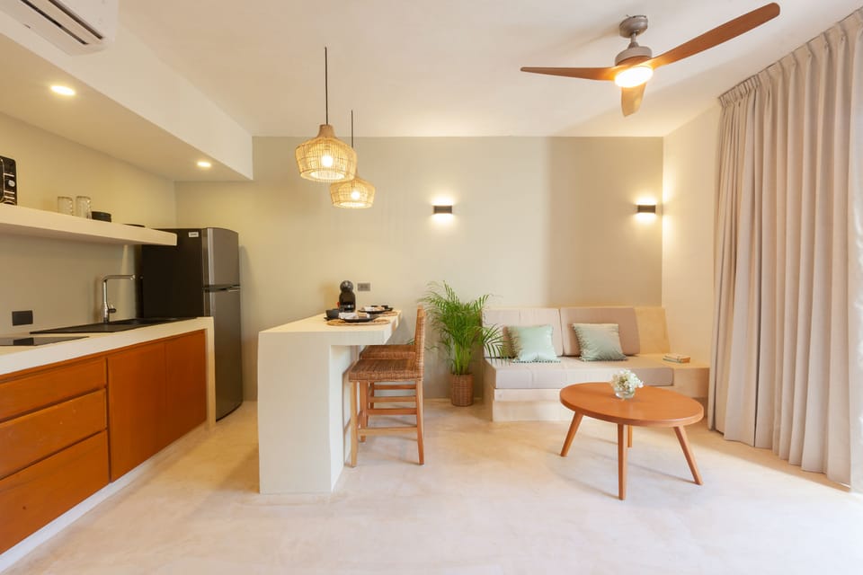 Suite | Private kitchen | Full-size fridge, microwave, stovetop, espresso maker