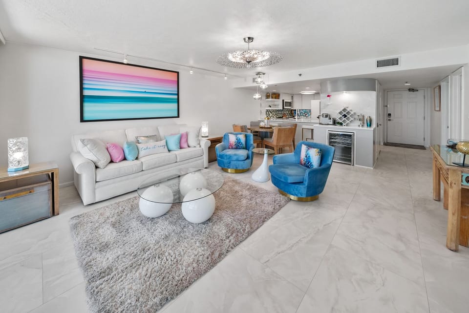 Condo, Multiple Beds, Balcony, Ocean View (#1308) | Living area | TV