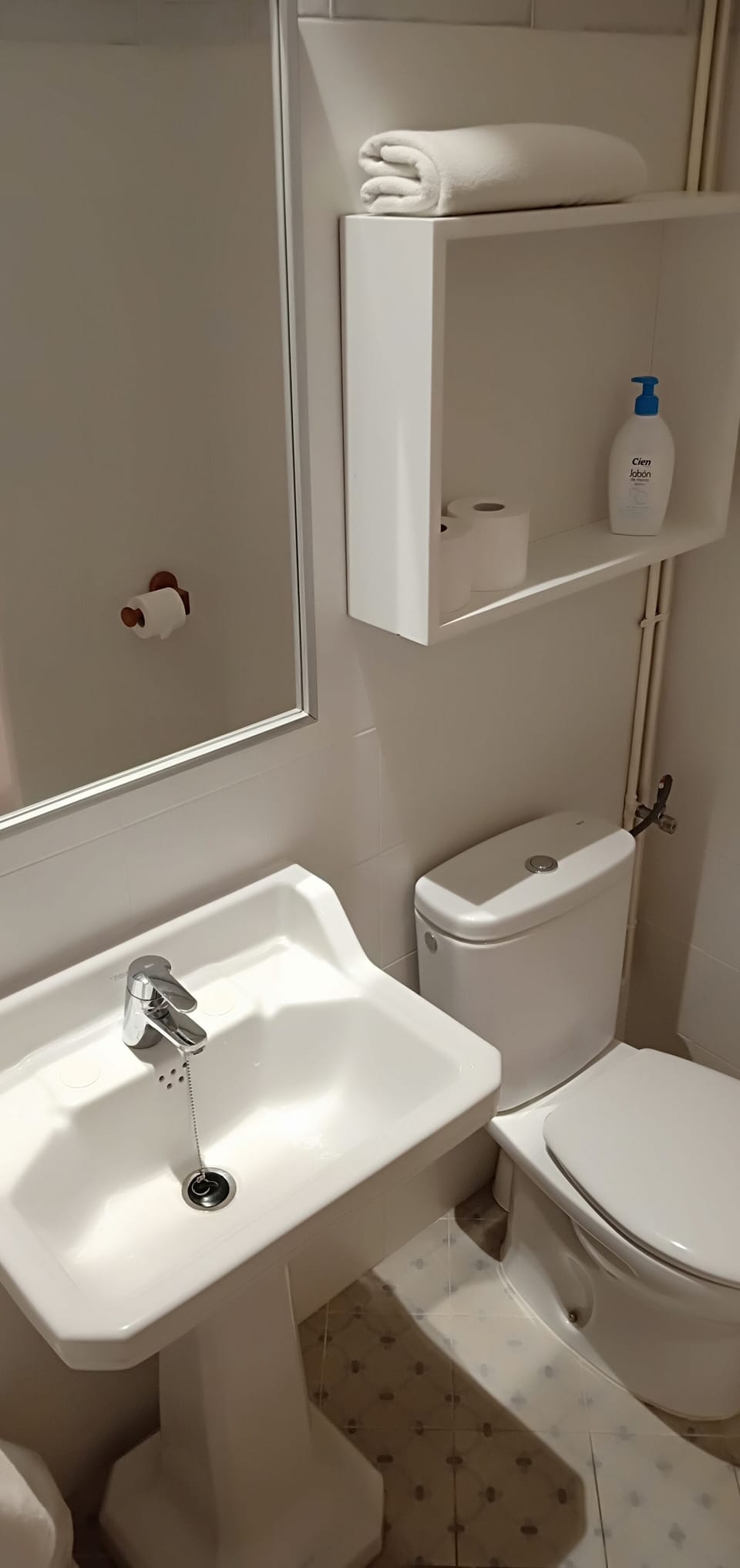 Shower, hair dryer (on request), towels