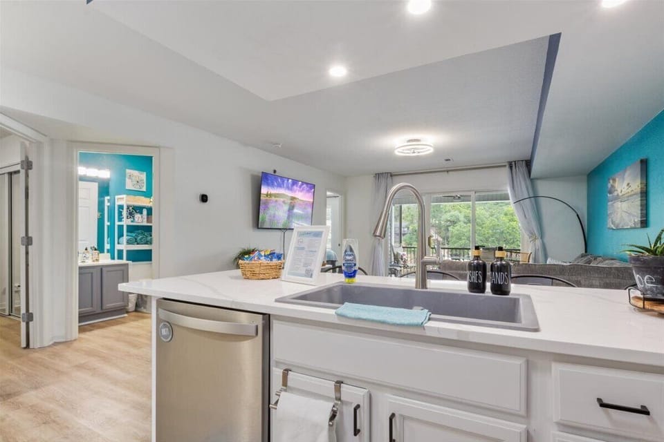 There is even a water view from the kitchen sink!