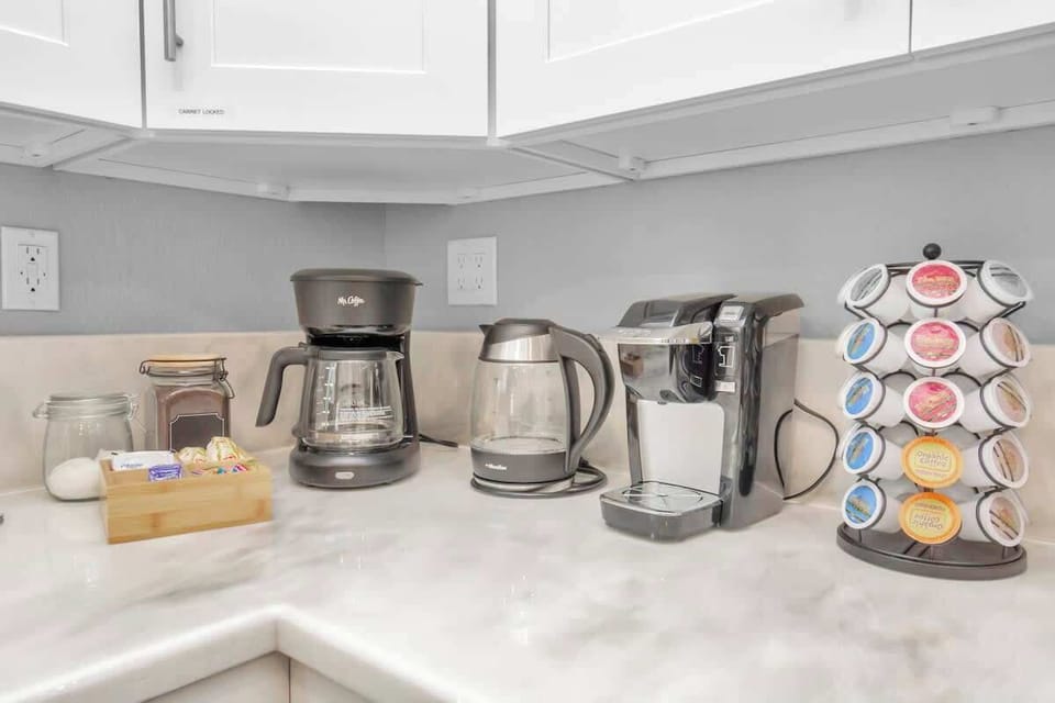 A small coffee station to kick start your morning.
