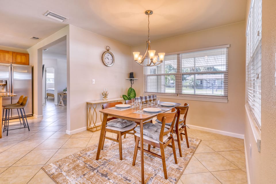 Elegant dining space that connects seamlessly to the kitchen and living room