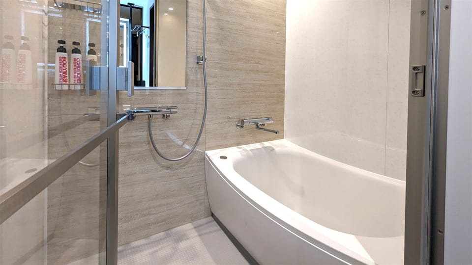 Hair dryer, slippers, electronic bidet, towels