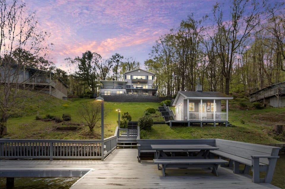 View of the home from the dock. 