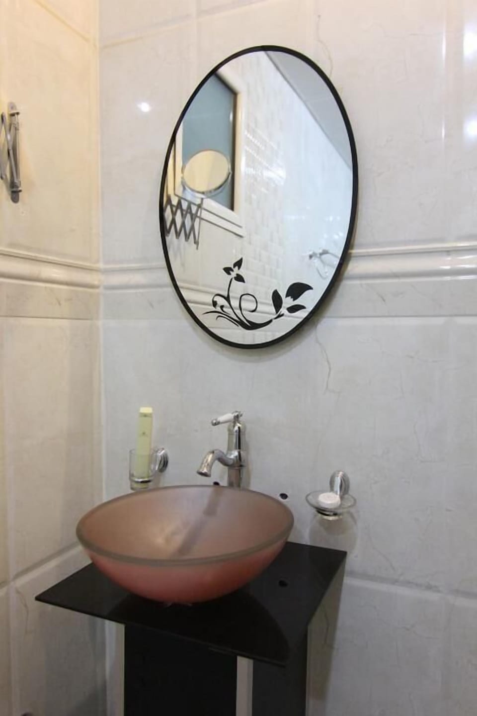 Shower, hair dryer, slippers, towels