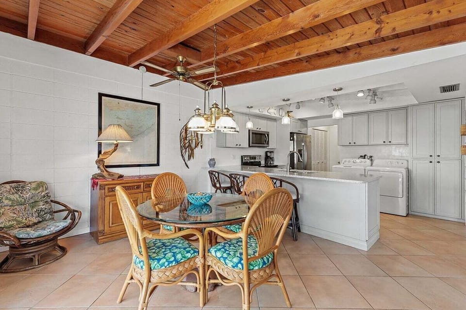 A charming dining area where island meals and memories come together.