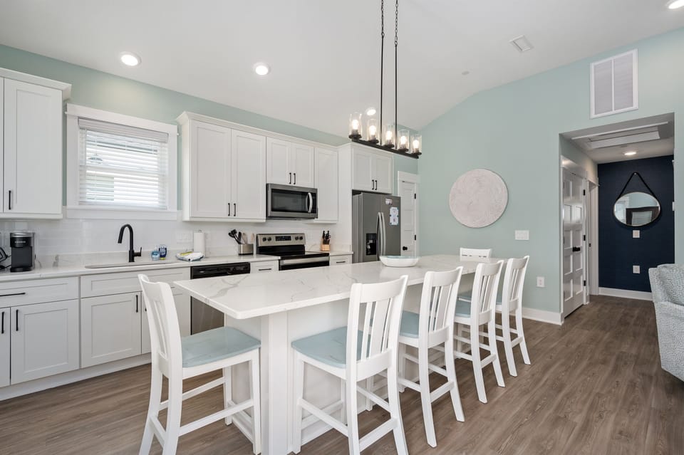 Beautiful stone countertops, soft close cabinets and stainless steel appliances.