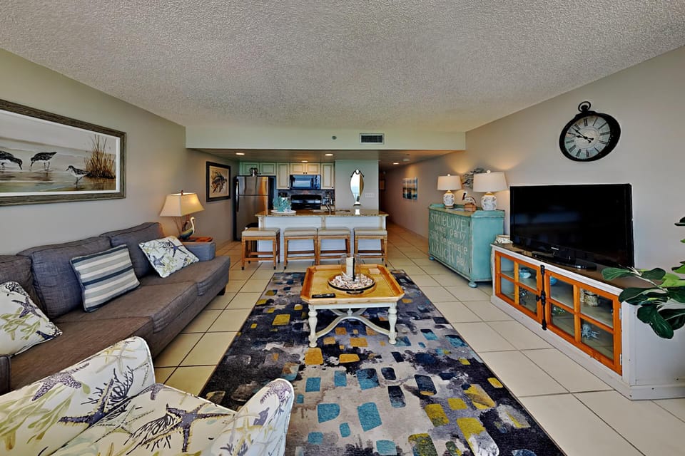 Condo, 1 King Bed with Sofa bed, Balcony, Ocean View (#1109) | Living area | TV