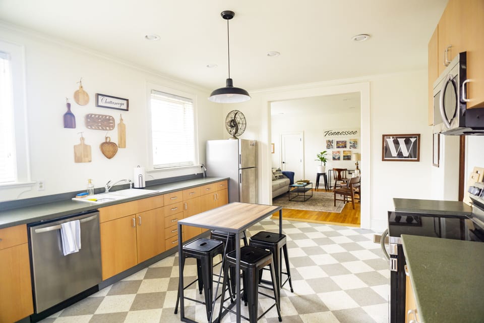 Enjoy open concept living with the kitchen dining space.