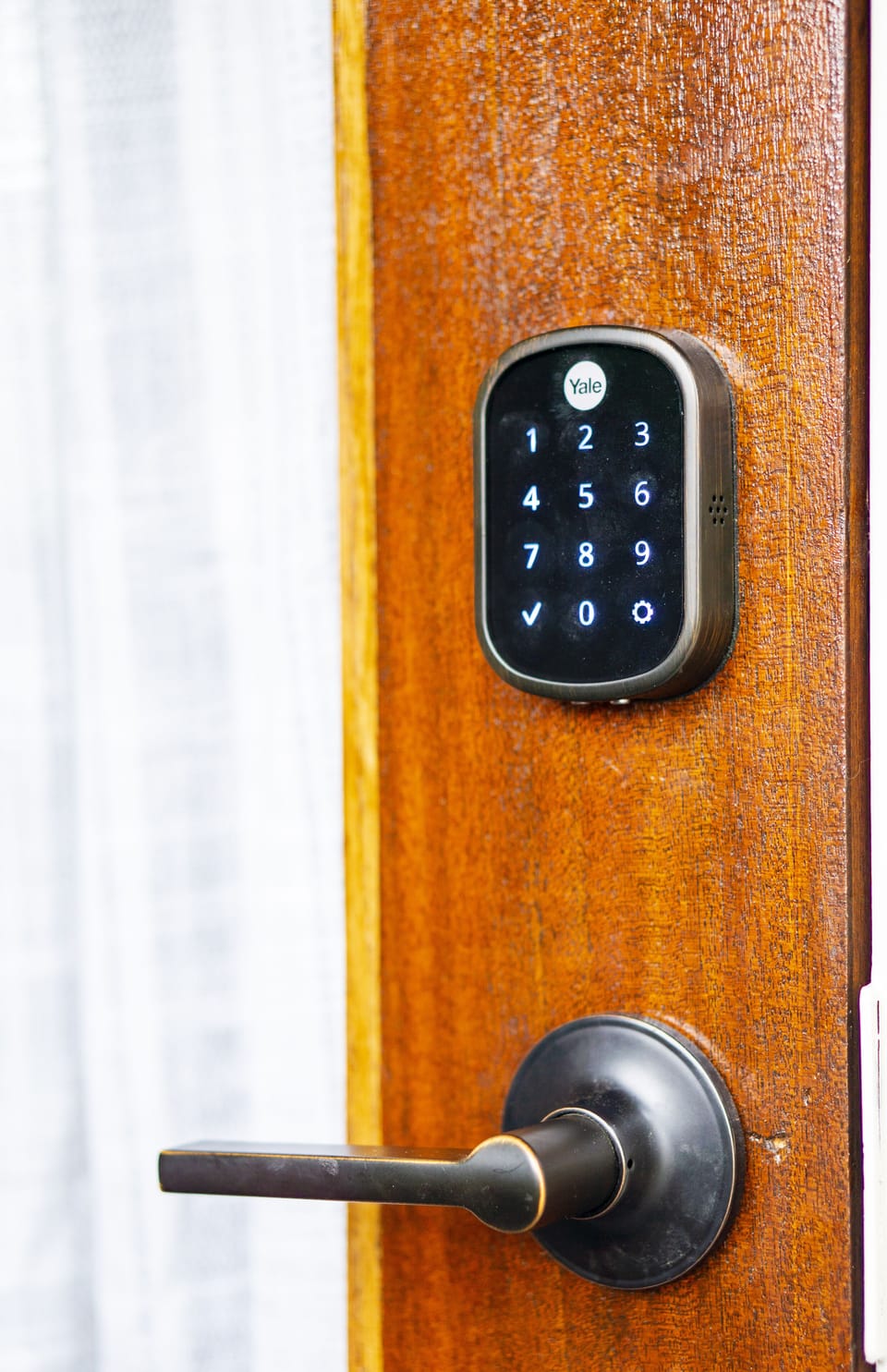 We have a smart-lock with a unique code for each guest.