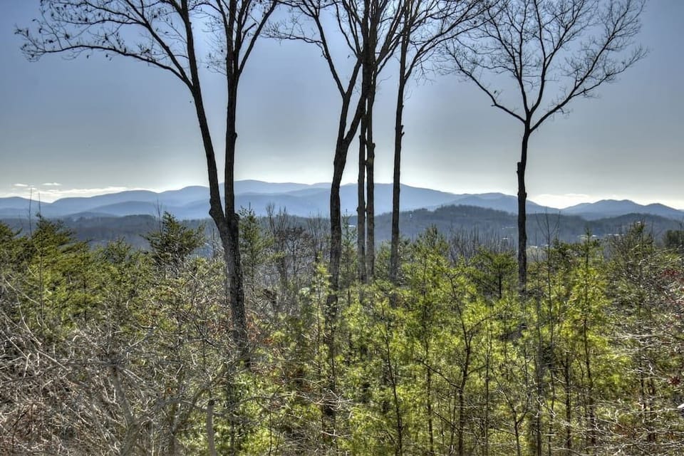 Mountain views from the screened in porch