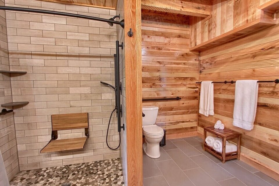 Walk in shower master bath