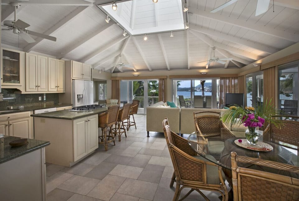 The spacious kitchen and living room areas!