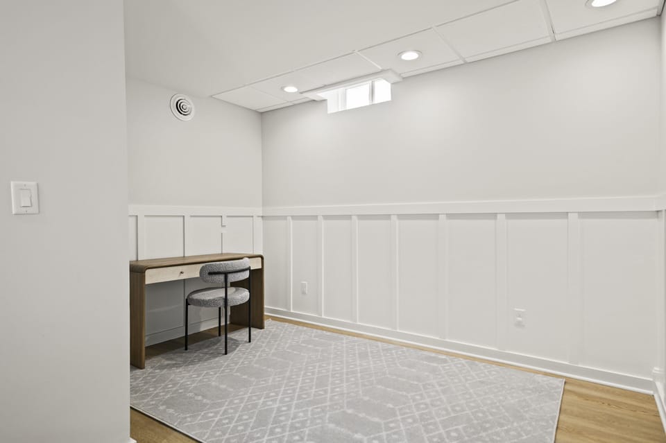 Basement flex space/reading area