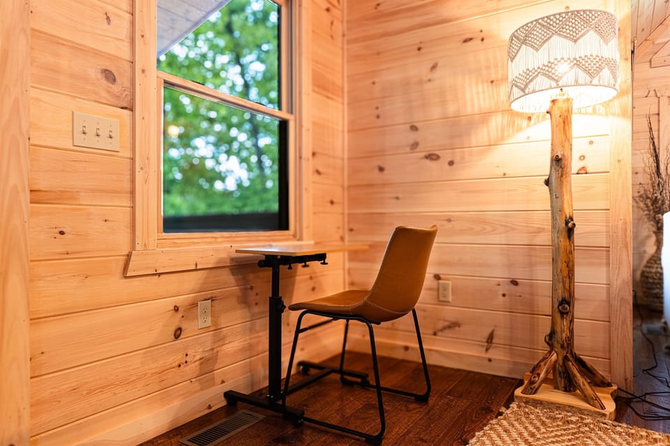 If you need to get some work done, we have a portable desk that can be moved to anywhere you feel comfortable.