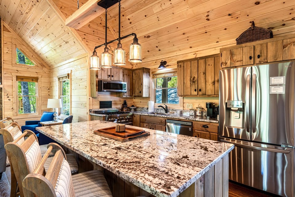 Our kitchen is great to gather in the morning, get breakfast ready, and plan your day with your group.