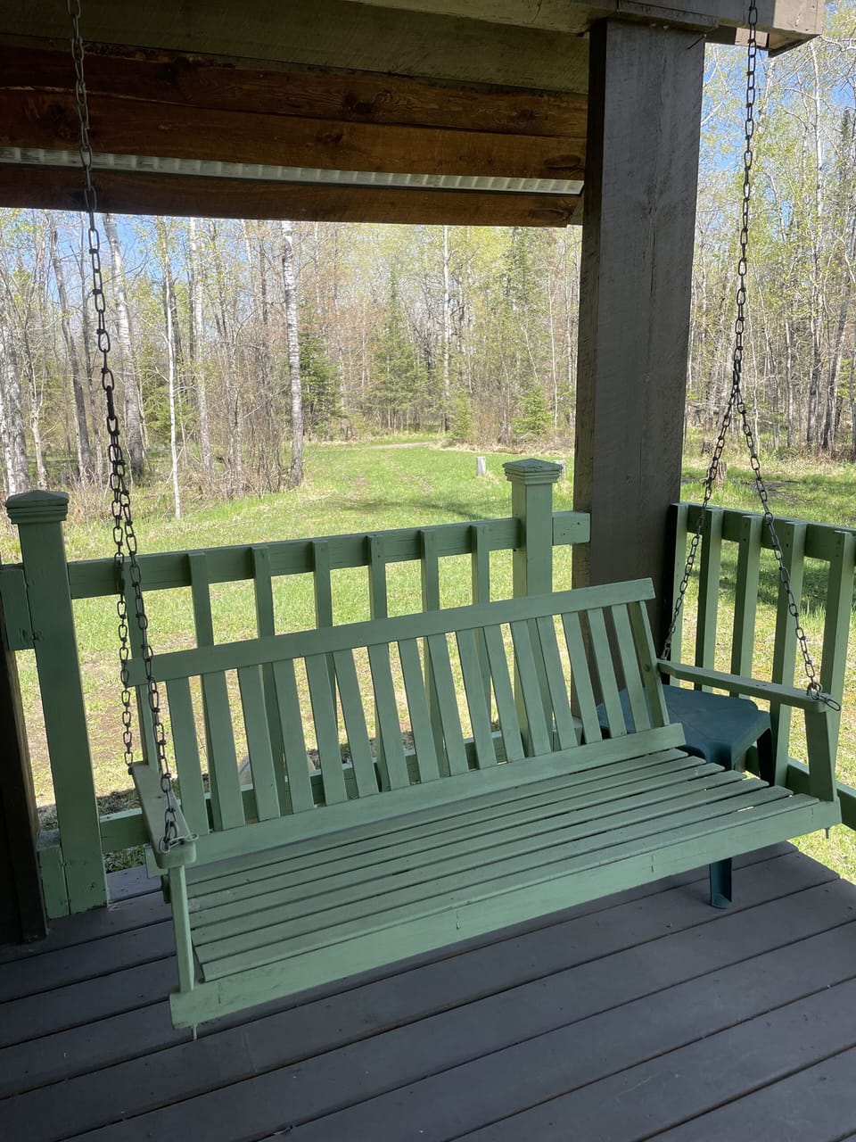Enjoy a leisurely swing on the front porch