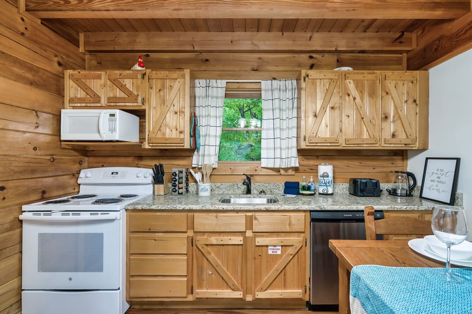 Fully stocked kitchen