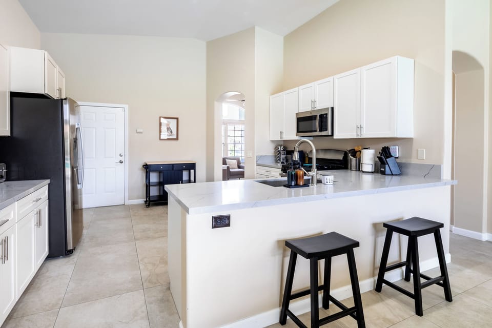 Kitchen with plenty of cabinet space.
