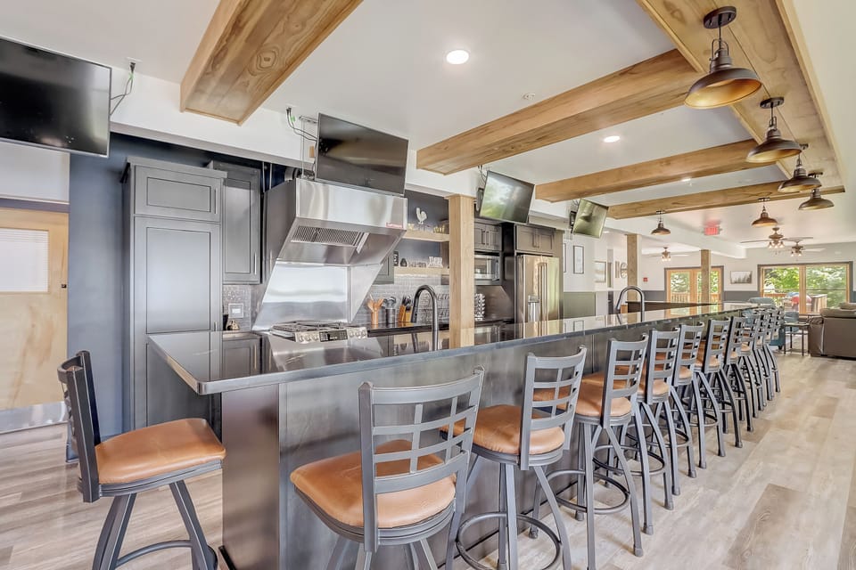 State-of-the-art commercial kitchen designed for hosting and catering