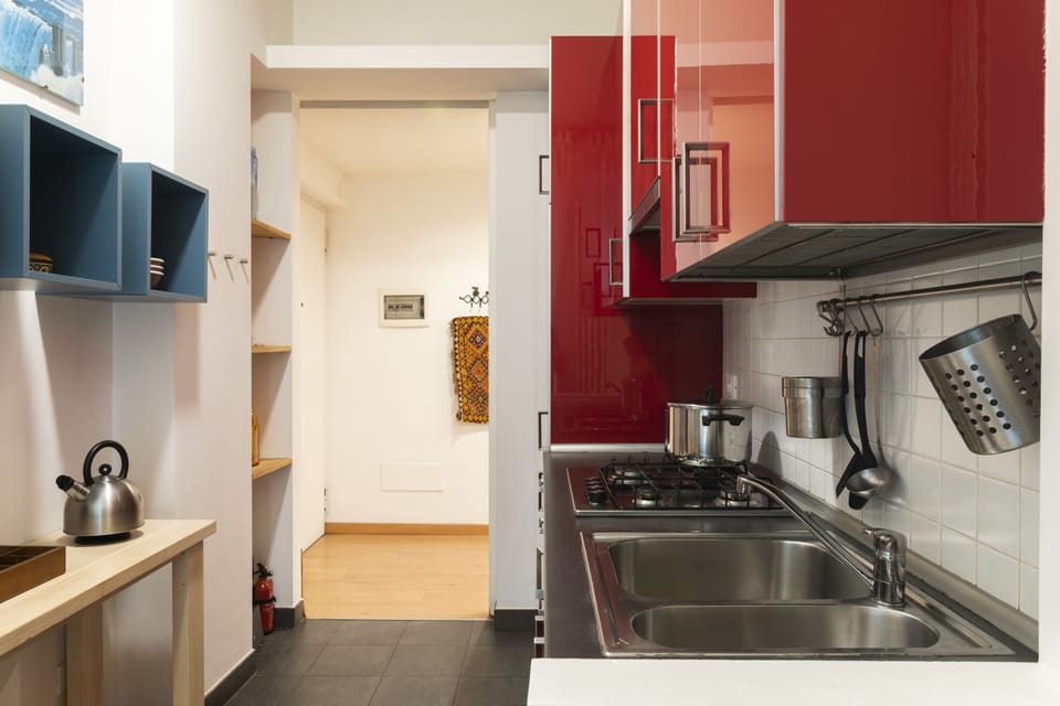 Comfort Apartment | Private kitchen | Fridge, oven, stovetop, electric kettle