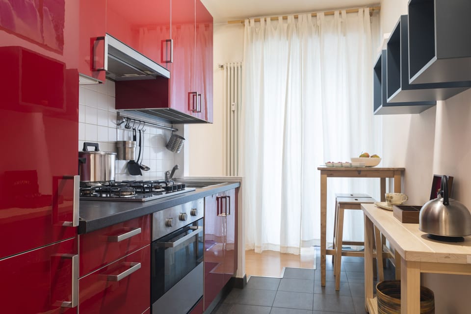 Comfort Apartment | Private kitchen | Fridge, oven, stovetop, electric kettle