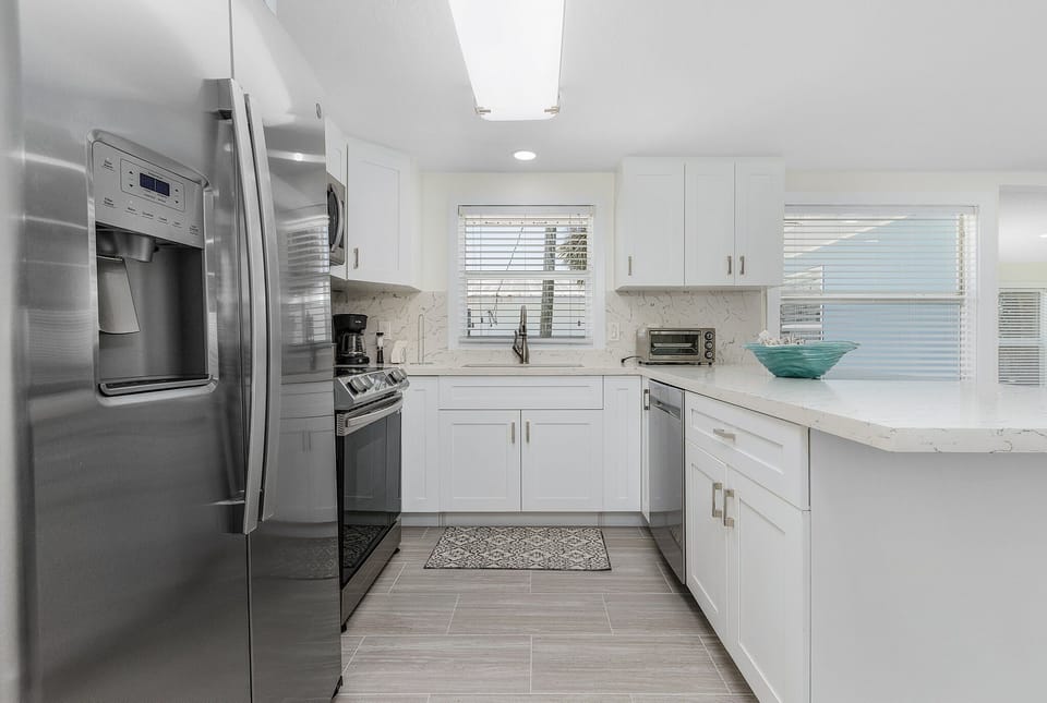 Modern kitchen has everything you need.