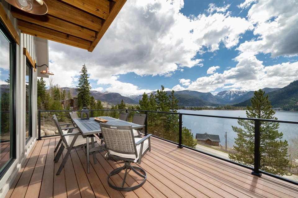 The spacious outdoor decks provide breathtaking views, perfect for relaxing and enjoying the scenery.